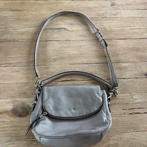 Kate Spade Leather Crossbody Convertible Tan Neutral Bag Hobo/ Messenger